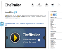 Tablet Screenshot of blog.cinetrailer.tv